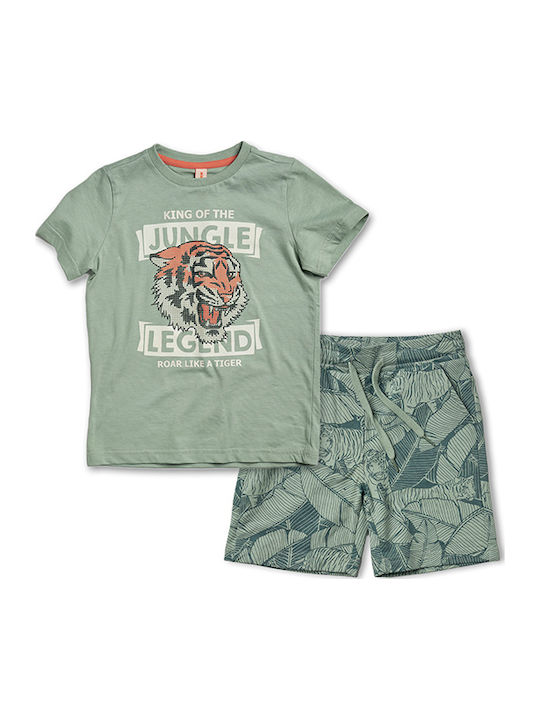 Reflex Kids Set with Shorts Summer 2 Pieces Khaki