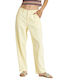 Break My Soul Women's Fabric Trousers Yellow