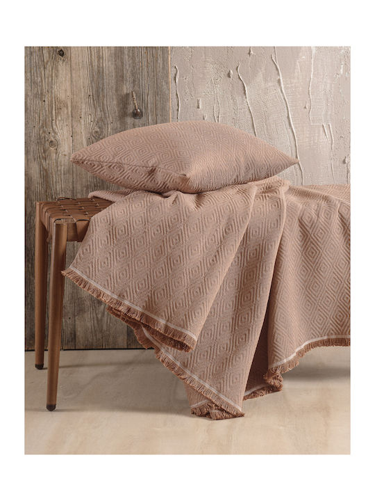 Rythmos Elysse Decken & Couchdecken Viersitzer-Sofa Überwurf Jacquard 180x330cm Braun