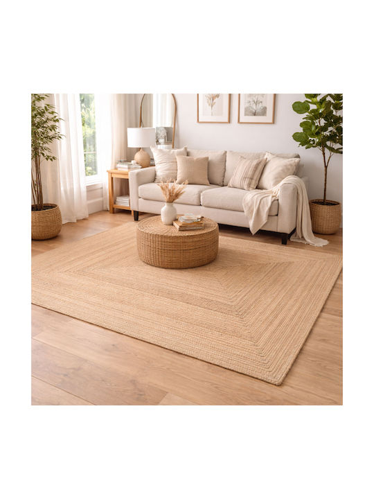 Χαλί Χειροποίητο Καλοκαιρινό Ψάθινο 140x200cm Μπεζ