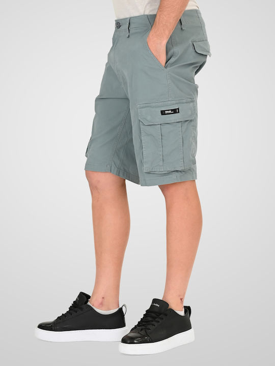Rebase Ανδρική Βερμούδα Cargo Misty Green