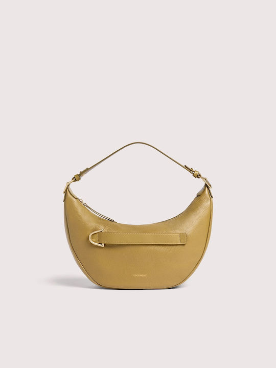 Leather Women's Shoulder Bag Khaki