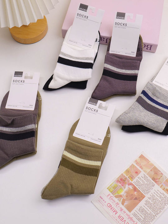 Men's Socks with White-Black Patterns 2Pack