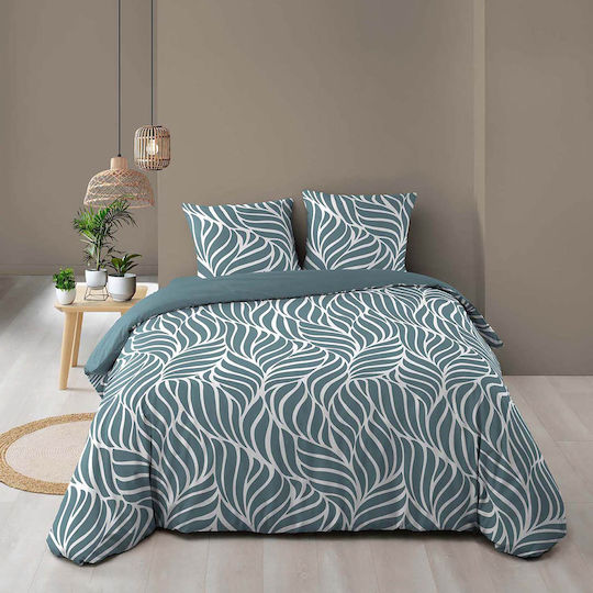 L-c Morgane Cotton Double Duvet Cover 240x220 L-c Morgane Blue