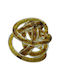 Decorative Glass Knot Gold 12x12x12cm