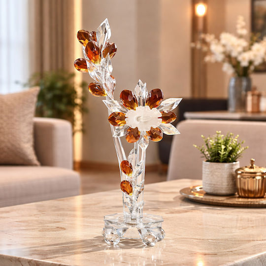 Crystal Decorative Flower 18x12x45cm Galifas