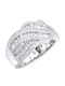 Xrisokosmima Women's Ring with Zircon from Silver