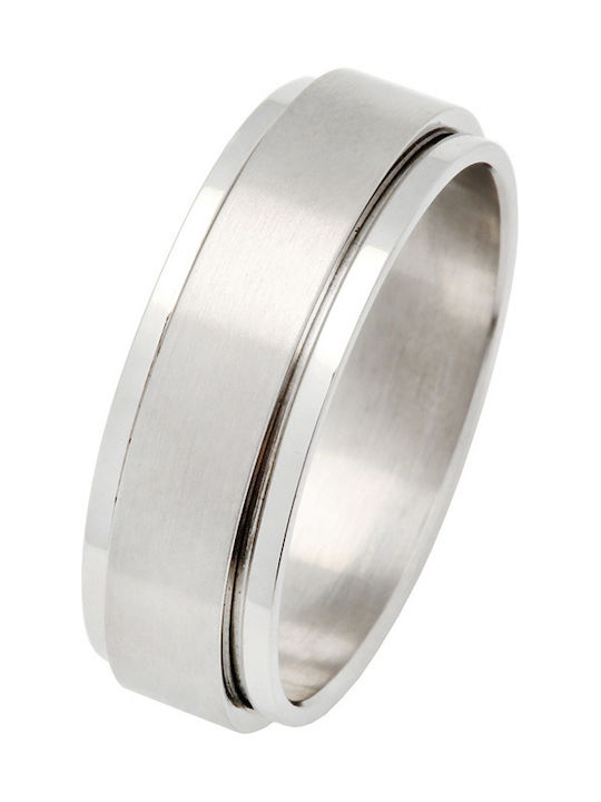 Theodora's Jewellery Men's Steel Wedding Ring