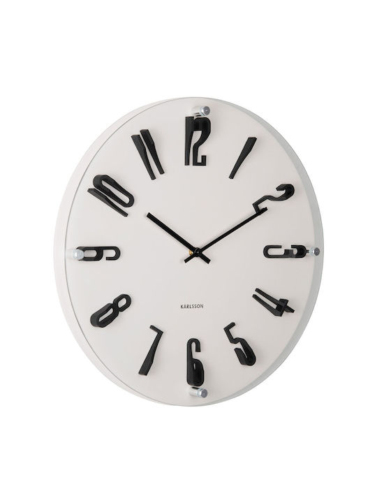 Karlsson Esencia Elevated Wanduhr Grau 40x5.5cm