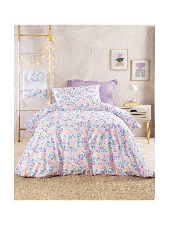 Rythmos Semi Double Sheet Set with Elastic Band Cotton Candy White 160x260cm 3pcs