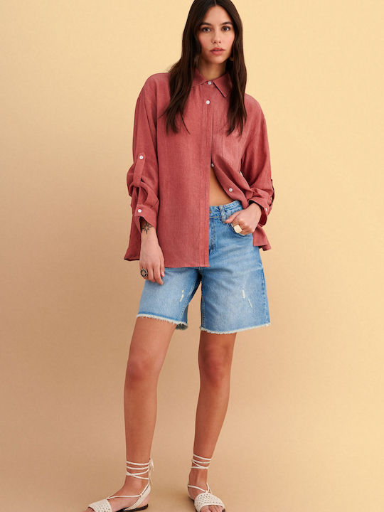 Long Sleeve Women's Shirt Red