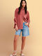 Long Sleeve Women's Shirt Red