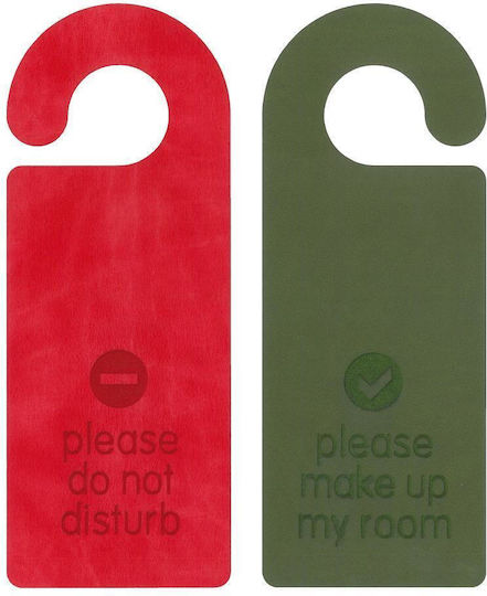 Next Επιγραφή Do Not Disturb Ecoleather 2 Όψεων 22,5x8,6εκ Κόκκινη-πράσινη Δυνατότητα Εκτύπωσης
