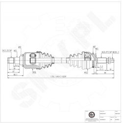 Ημιαξόνιο Κίνησης Toyota Avensis Corolla Verso Εμπρός Αριστερό 4342005371