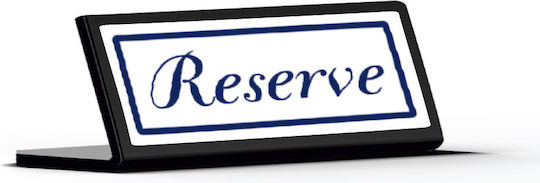 Σταντ Reserved Plexiglass Τύπου L Λευκο Infosign 17863