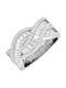 Xrisokosmima Women's Ring with Zircon Made of Silver