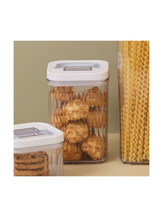 5Five F-five General Use Jar with Airtight Lid Plastic Transparent 900ml 1Piece