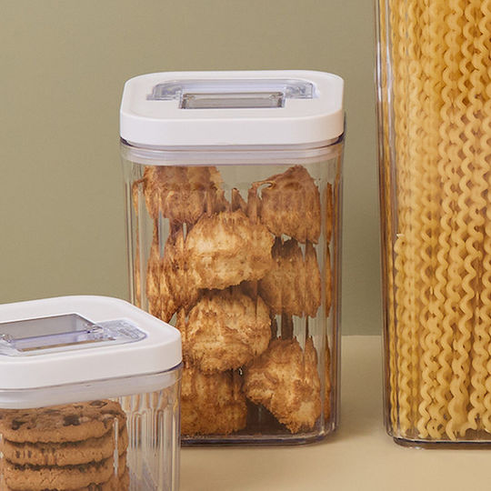 5Five 5Five General Use Food Jar with Airtight Lid Plastic Transparent 900ml