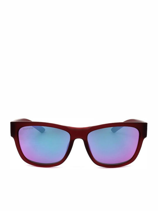 Smith Unisex Γυαλιά Ηλίου με Μπορντό Σκελετό και Μπλε Φακό