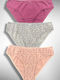 Damen-Slips 3er Pack Burgundisch