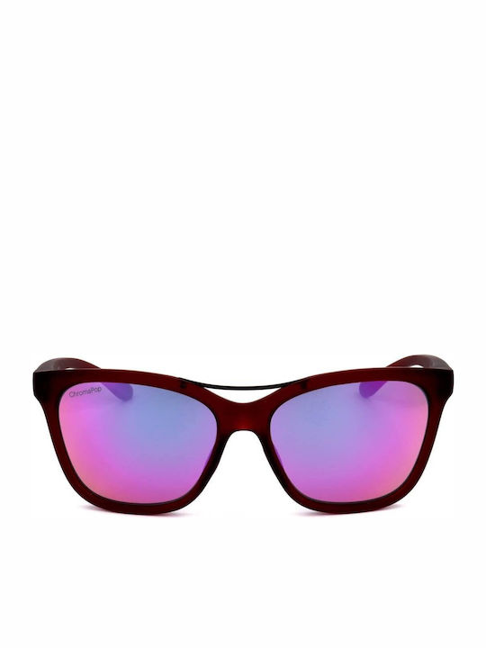 Smith Unisex Sunglasses with Burgundy Frame and Purple Lens