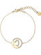 Prince Silvero Women's Silver Gold Plated Heart Design Bracelet with Zircon 15cm