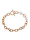 Verorama Women's Bracelet From Gold Plated Stainless Steel With Pearls