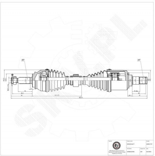Jumătate De Axă Dodge Caliber Jeep Compass Patriot Față Stânga 05085224ab
