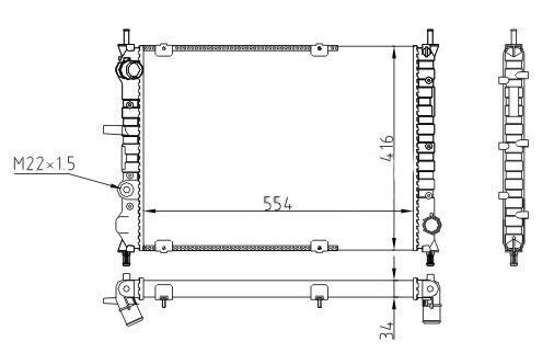 Radiator Bravo 1.9 Jtd 98-00 46547089