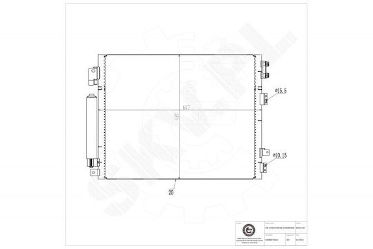 Air Conditioning Condenser for Chrysler 300c Lancia Thema K68085784aa