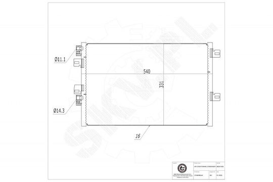 Συμπυκνωτής Κλιματισμού Nissan Kubistar Renault Kangoo 2765000qak