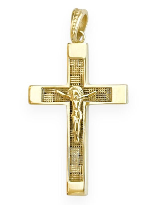 Goldjewels Χρυσός Σταυρός 9Κ Διπλής Όψης