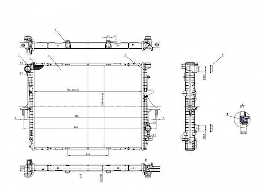 Radiator Audi Q7 3.0 Tdi 06 7l0.121.253