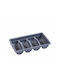 Plastic Drawer Cutlery Tray 52.5x30x9.2cm Grey