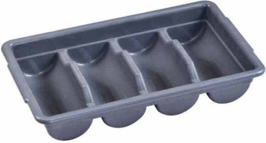 Plastic Drawer Cutlery Tray 52.5x30x9.2cm Grey