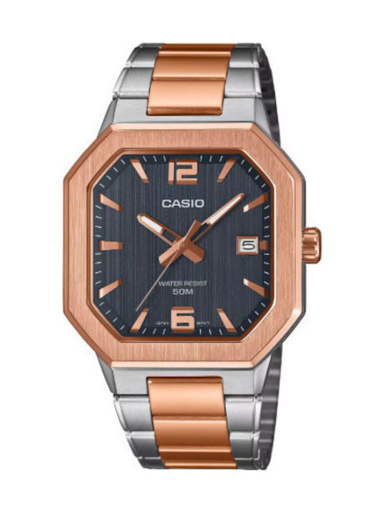 Casio Herrenuhr Batterie mit Metall-Armband