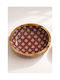 Kaemingk Round White Wooden Serving Bowl with Diameter 30cm