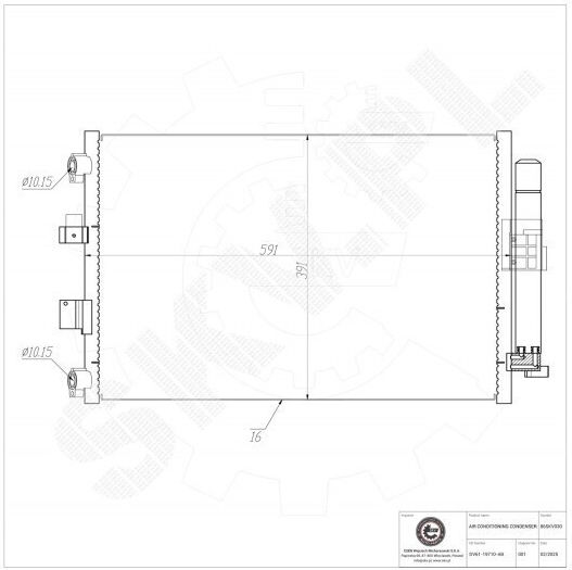 Συμπυκνωτής Κλιματισμού Ford C-max Ii Focus Iii Transit Αφυγραντήρα Dv6119710ab