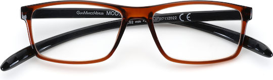Gian Marco Venturi Reading Glasses +2.00 In Brown Colour 63363