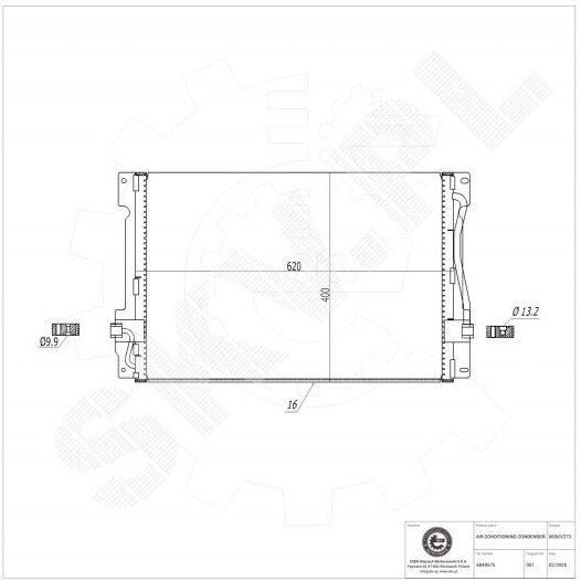 Συμπυκνωτής Κλιματισμού Nissan Kubistar Renault Kangoo Αφυγραντήρα 7700301253