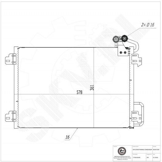 Air Conditioning Dryer for Renault Megane I Scenic I 7700434383