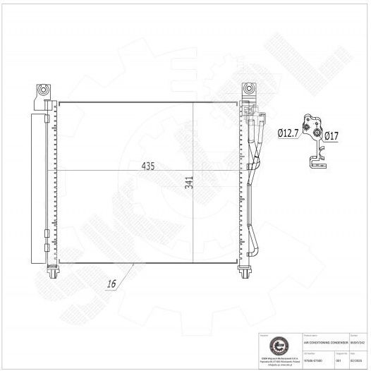 Συμπυκνωτής Κλιματισμού Kia Picanto I Αφυγραντήρα 9760607500