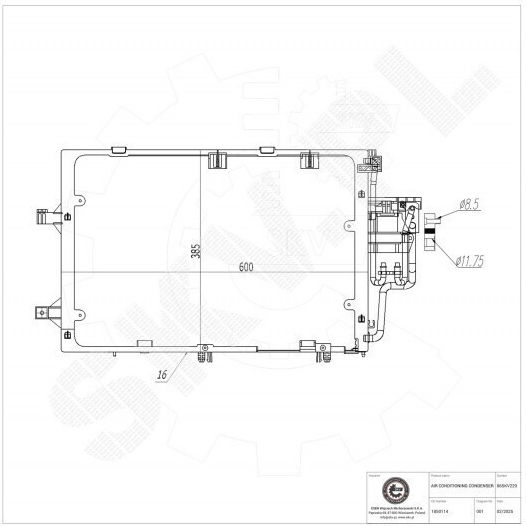 Air Conditioning Condenser Opel Combo Corsa C A/C Dryer 18500921850114