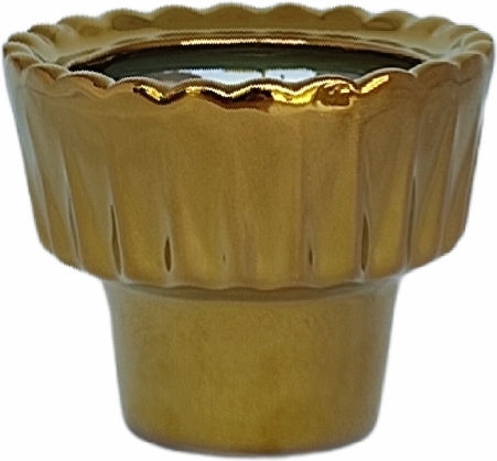 Candle Cup Clay Color Gold 7.5x6.5 Cm