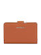 Small Leather Women's Wallet Orange
