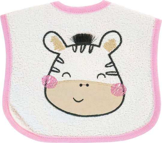 Baby Tone Striped Safari Pink Bites Σαλιάρα Υφασμάτινη με Αυτοκόλλητο Striped Safari Pink Bites