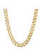 Verorama Men's Neck Chain Made of Gold Plated Stainless Steel Length 60cm