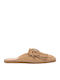 Leather Women's Moccasins in Beige Colour