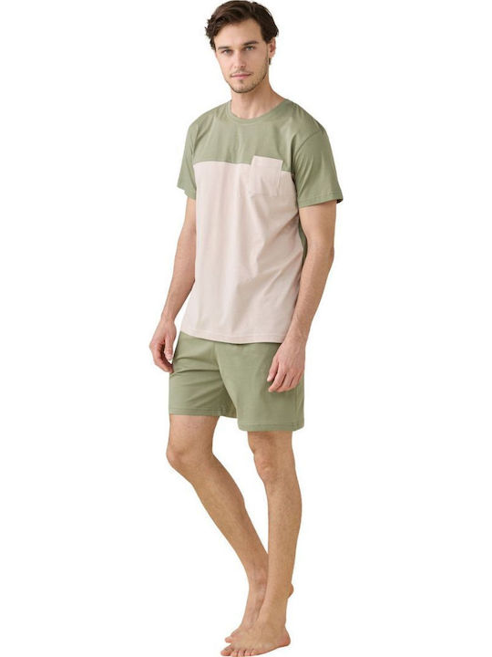 Noidinotte Summer Men's Pyjama Khaki-Beige
