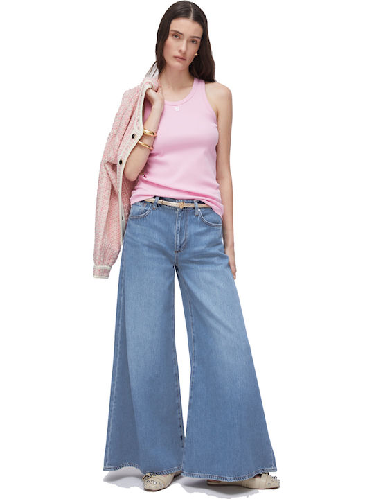 High Rise Women's Jean Pants in Wide Leg Style